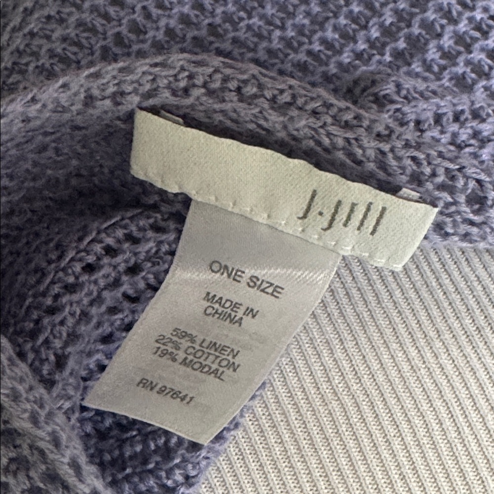 JJill knit lightweight purple poncho - Picture 5 of 8